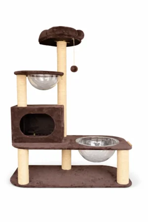 Gimnasio para gatos Urano con dos burbujas y casa